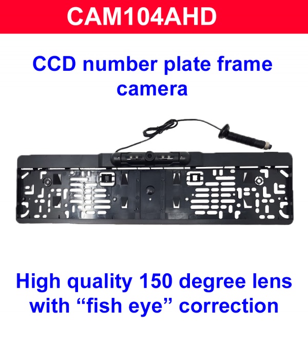 1080P AHD number plate reversing camera with IR LEDs and wide viewing